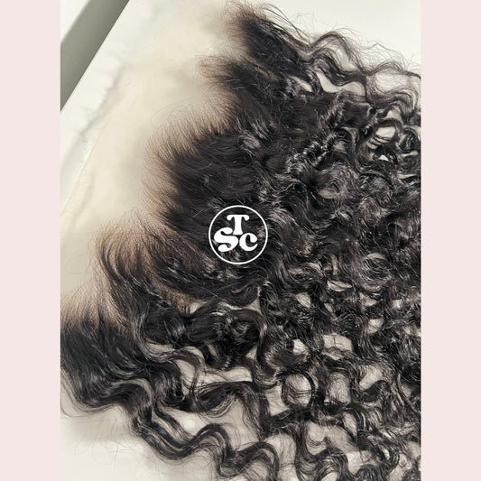RAW VIETNAMESE CURLY PRE PLUCKED HD 13X4 FRONTAL